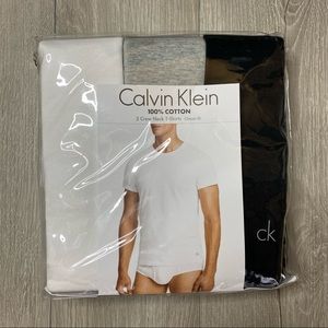 Calvin Klein Crew Neck T Shirt Pack White Black Gray
